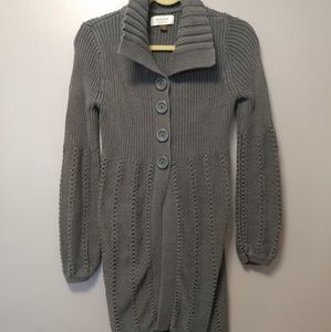 button down long sweater